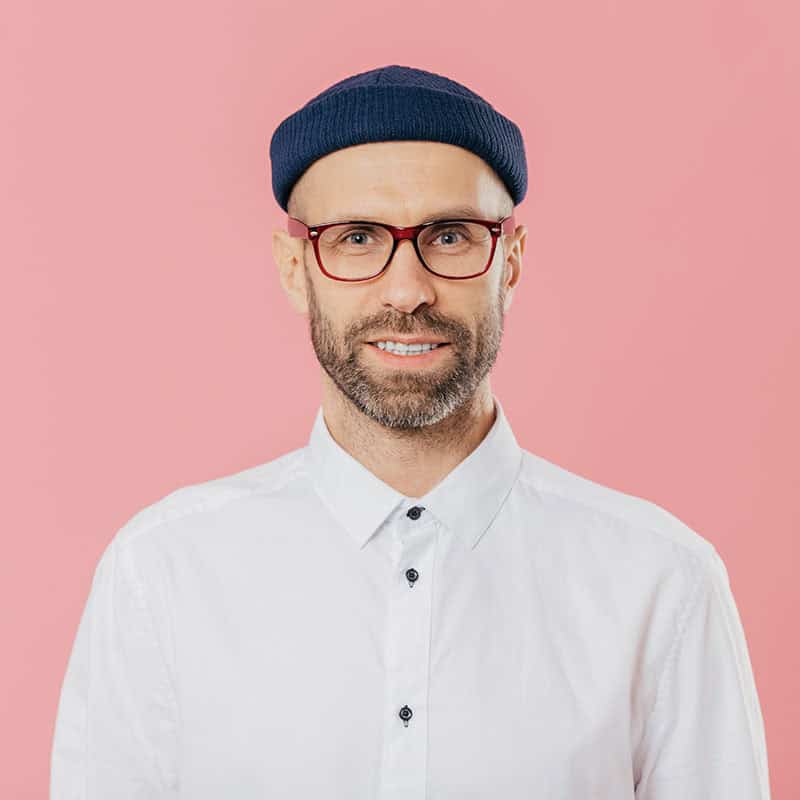 About satisfied bearded young man looks confidently at c U34MVYK satisfied bearded young man looks confidently at c U34MVYK